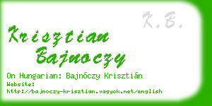 krisztian bajnoczy business card
